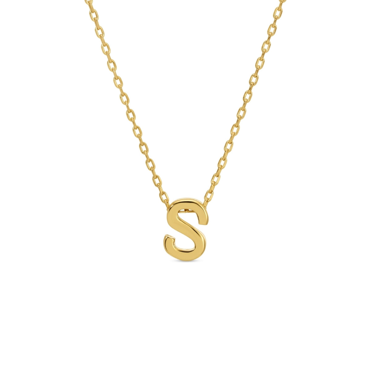 Gold Initial Necklace, S