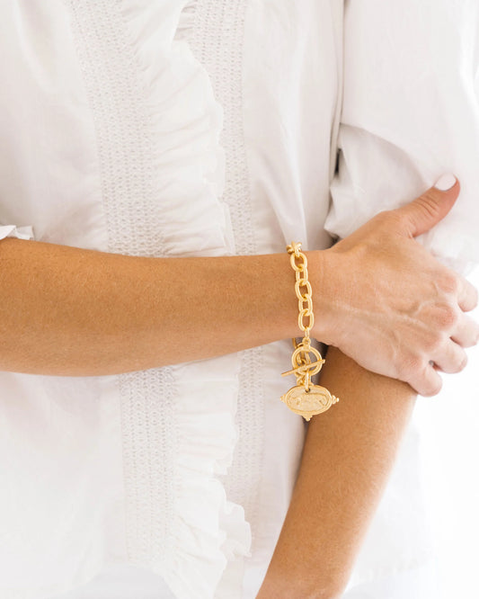 Gold Tiger on Chain Bracelet