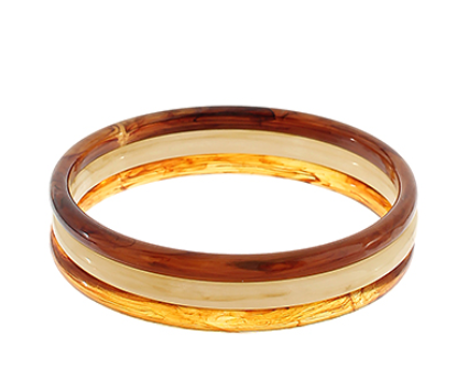 Brown-Beige Bangle Trio