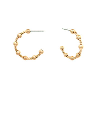 Gold Dot Hoop Earrings