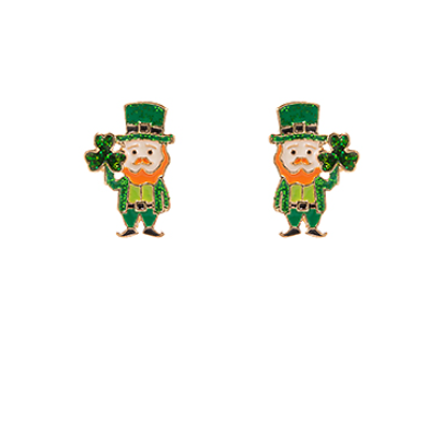 St. Patrick's Day Leprechaun Earring Studs
