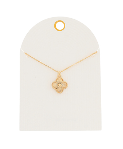 Gold Four Leaf Clover Pendant