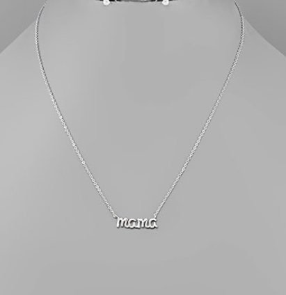 Mama Necklace, Silver