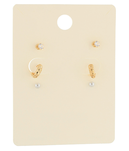 Mini Earring Stud Trio Set