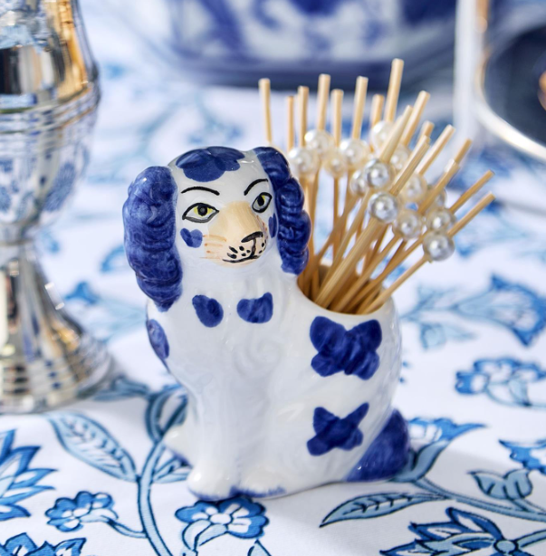 Ceramic Staffordshire Dog with 20 Picks