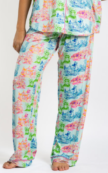 Maya PJs Short Sleeve Button Top w/ Pants