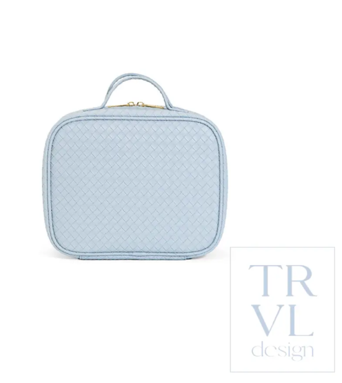 Luxe Travel Cosmetic Toiletry Case, Woven Surf