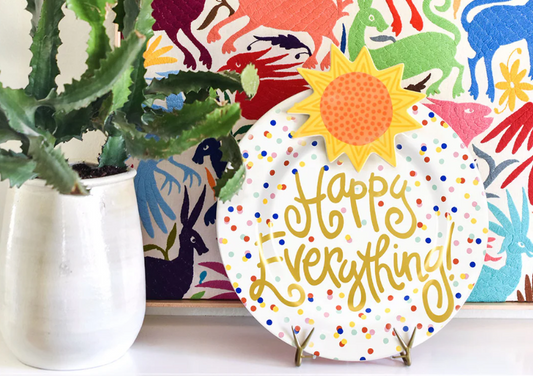 Happy Dot Big Round Platter
