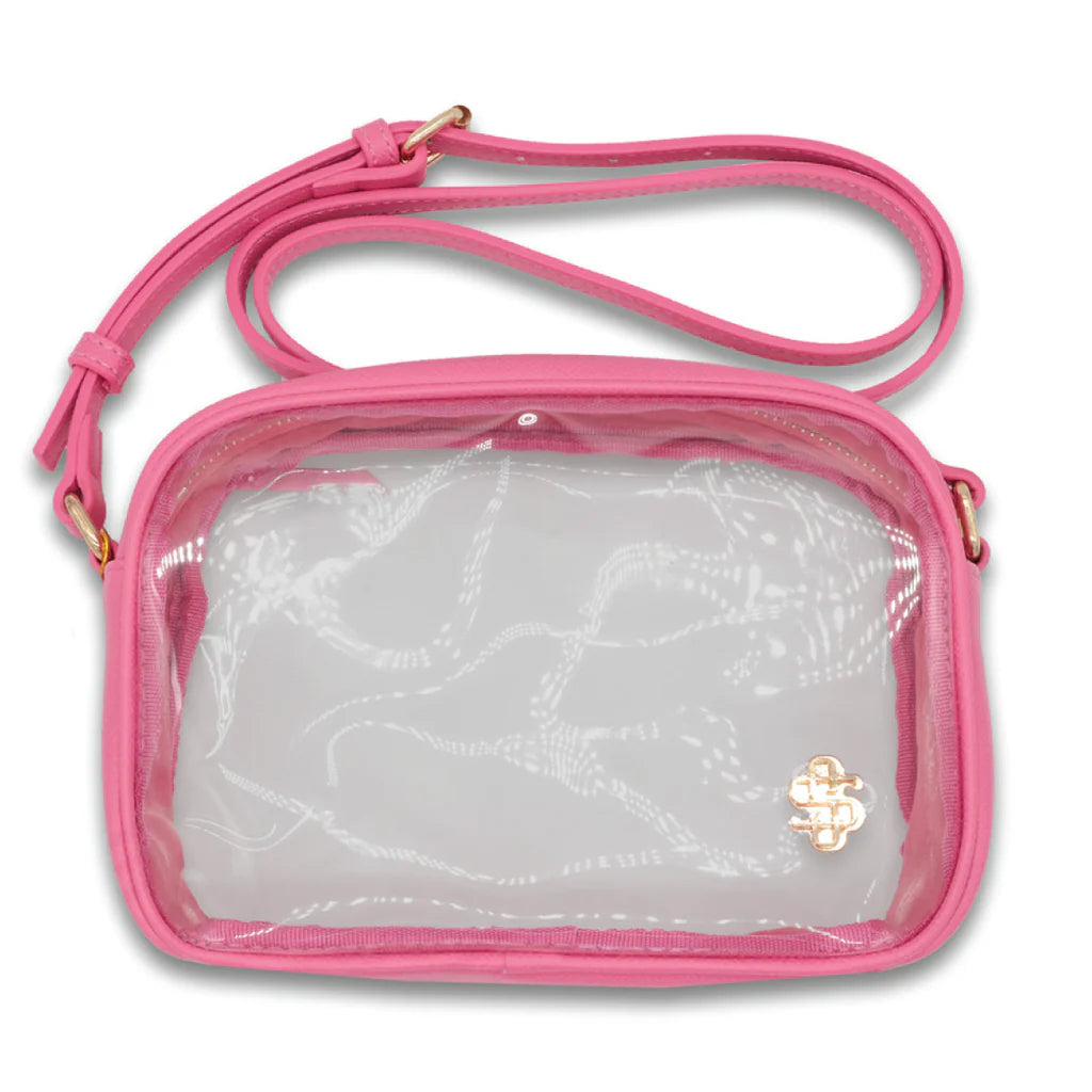 Faux Leather Stadium Bag, Pink