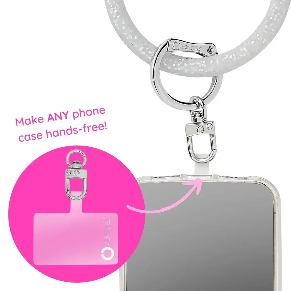 Hook Me Up Phone Connector, Silver