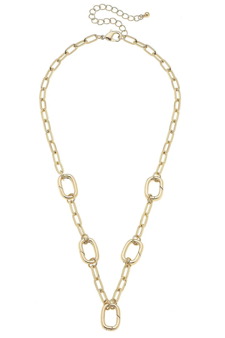 Avery Multi-Charm Collector Necklace Base in Shiny Gold