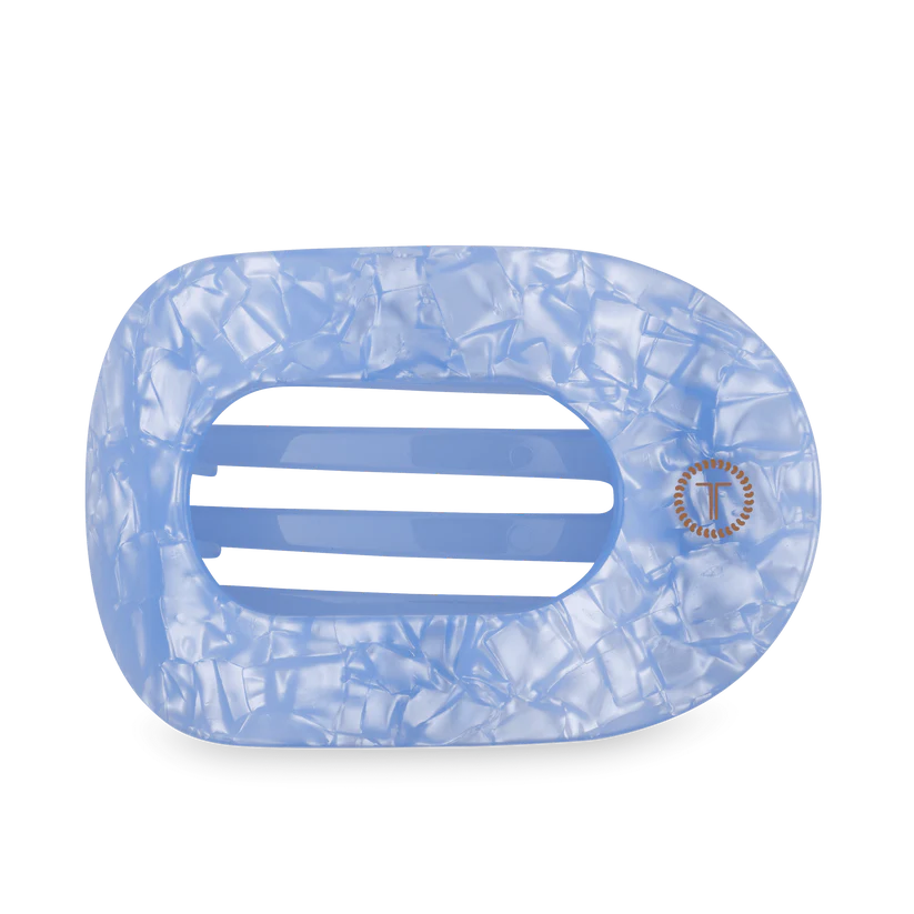 Blue Lagoon Flat Round Hair Clip Large
