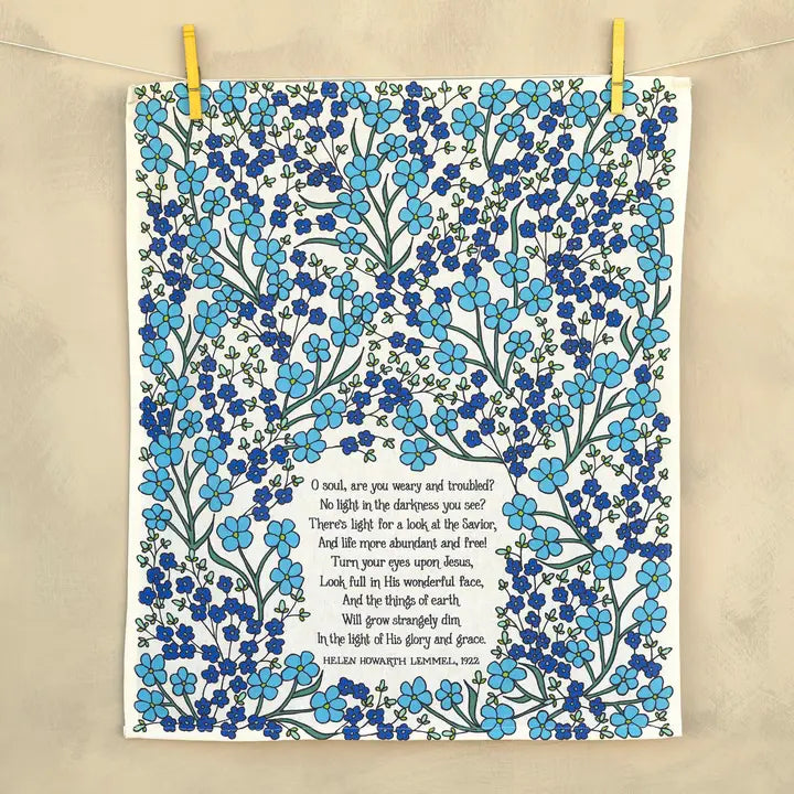 Turn Your Eyes Hymn Tea Towel