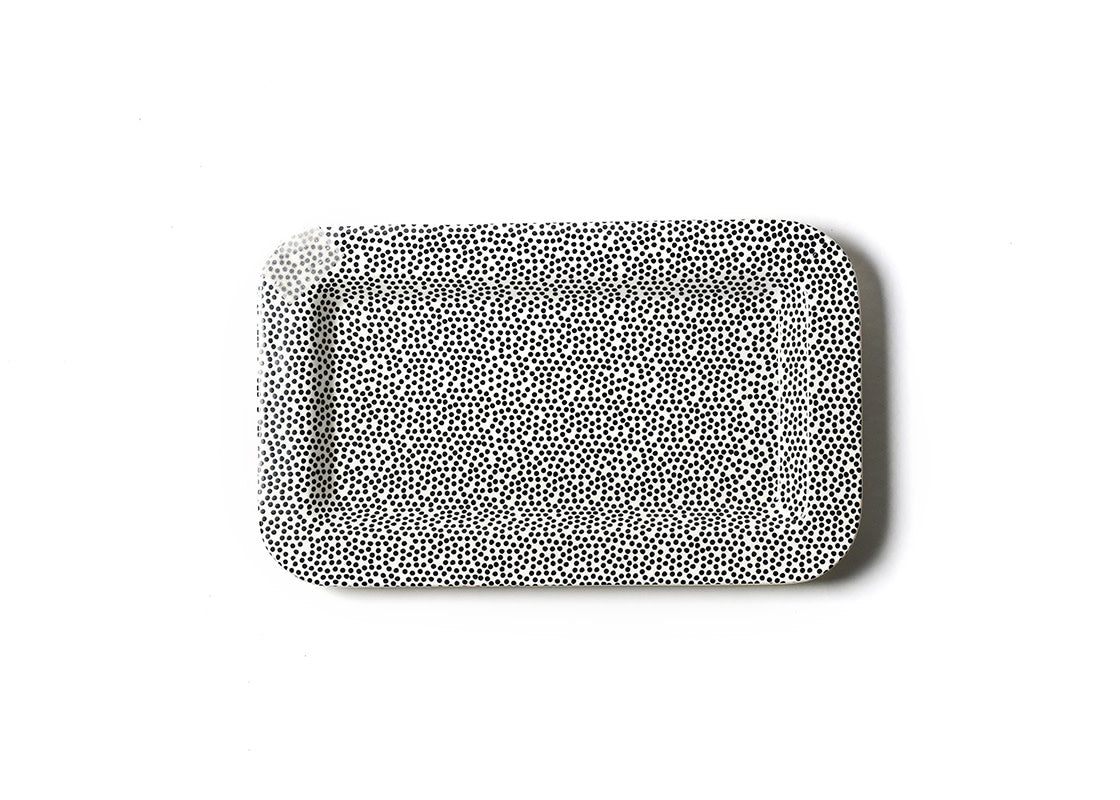 Mini Rectangle Entertaining Platter Black Small Dot