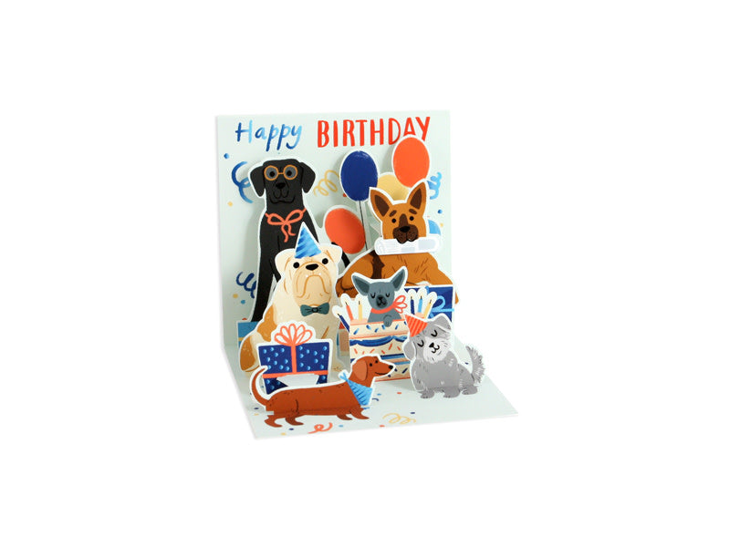 Mini Pop Up Card, Birthday Woof Party
