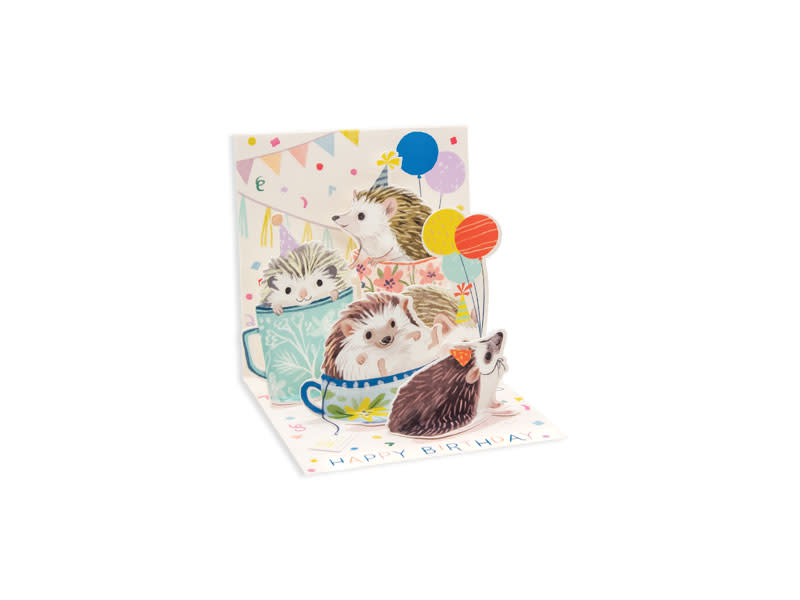 Mini Pop Up Card, Birthday Hedgehog