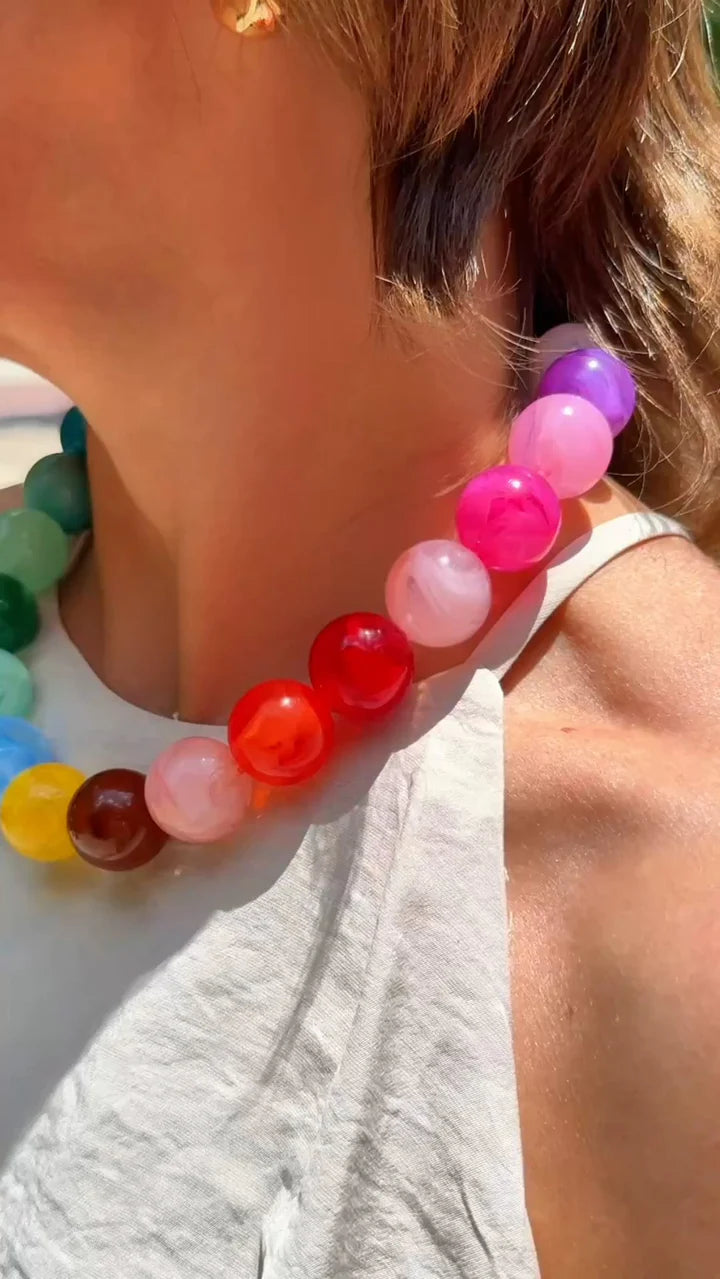 Marjorie Beaded Necklace in Multi