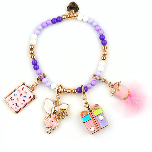 Bracelet, Purple Stretch Bead Bracelet