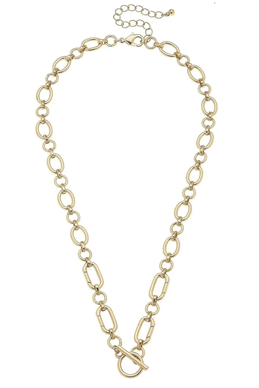 Sasha Toggle Charm Necklace Base in Shiny Gold