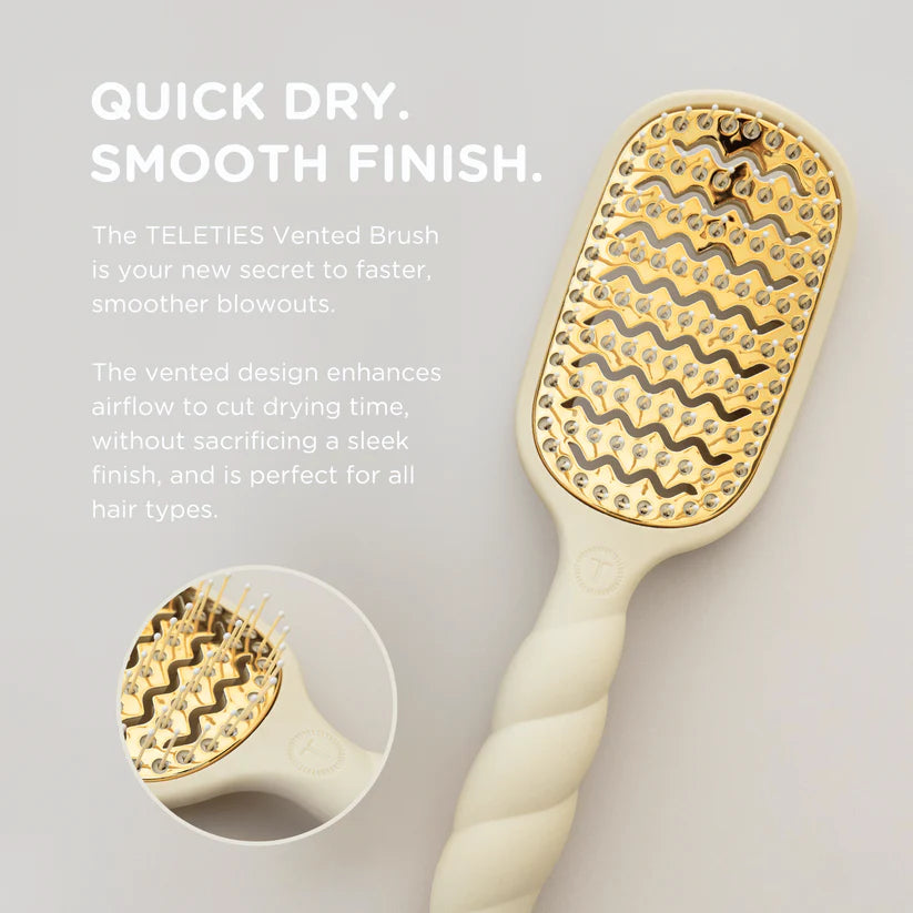 Vented Hair Brush, Tan