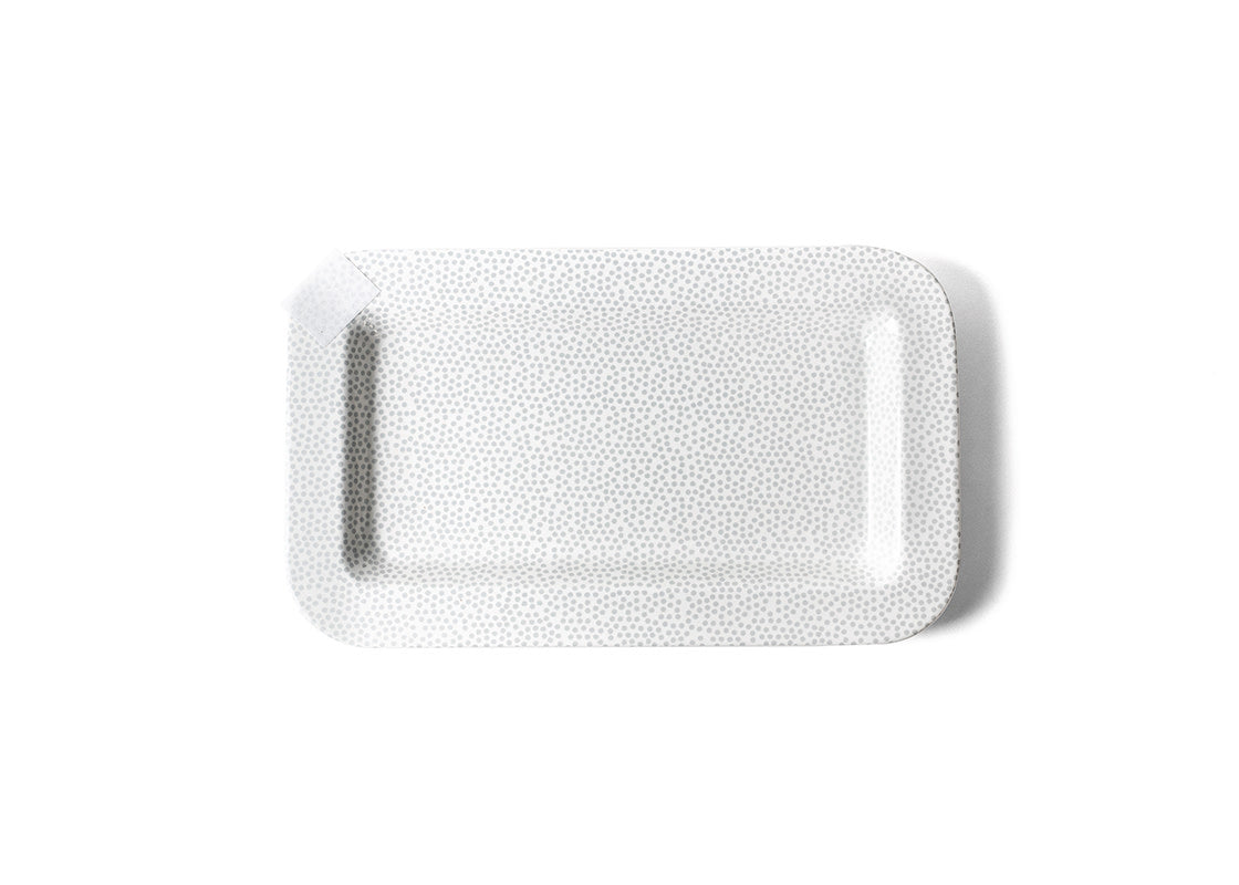 Mini Rectangle Entertaining Platter Stone Small Dot