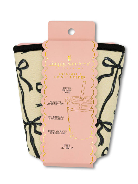Drink Sleeve, Black Bow