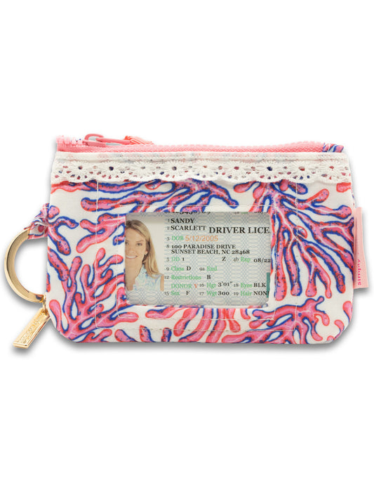 ID Wallet, Lace Coral