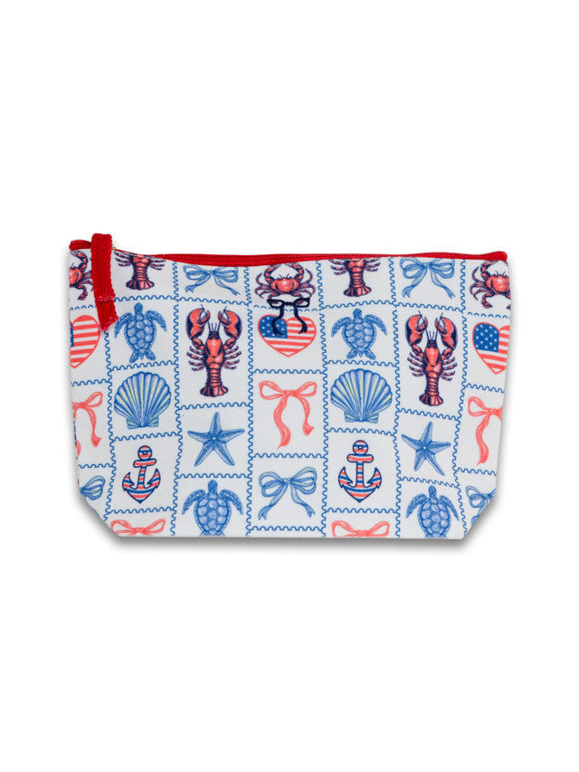 Zipper Pouch, Sea Patch Lobster