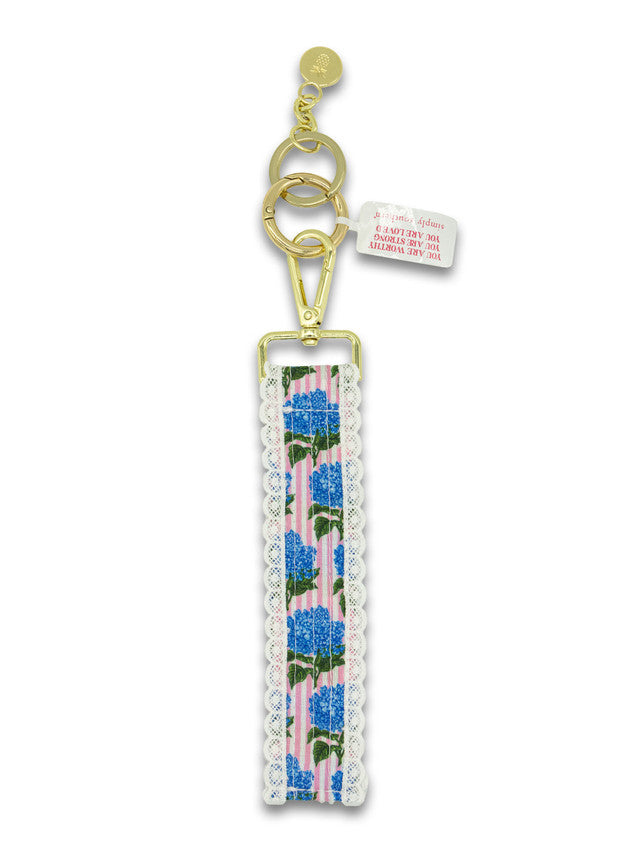 Lace Keyfob, Hydrangea Stripe
