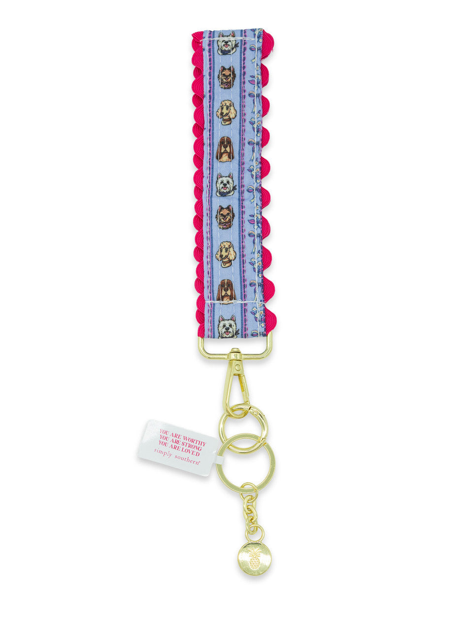 Ricrac Keyfob, Dogs & Bows