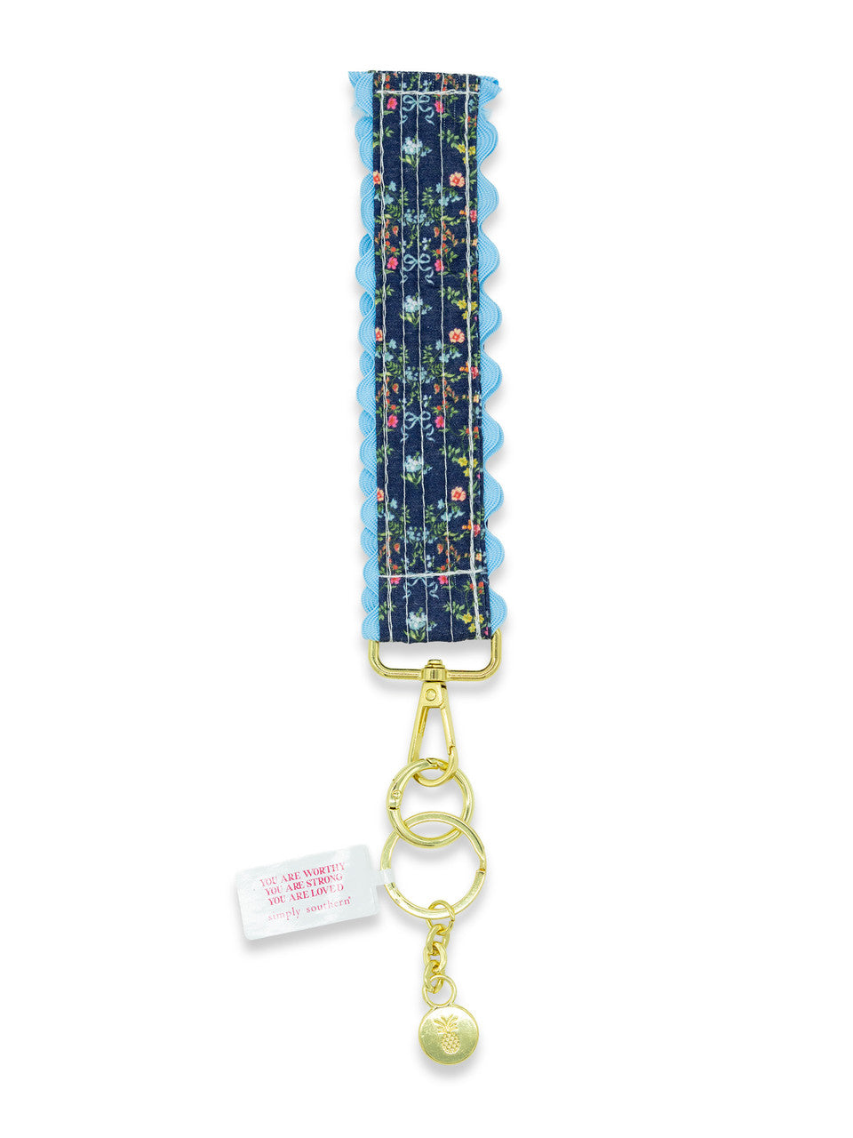 Ricrac Keyfob, Ribbon Floral