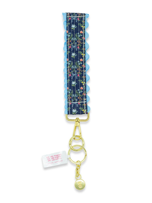 Ricrac Keyfob, Ribbon Floral