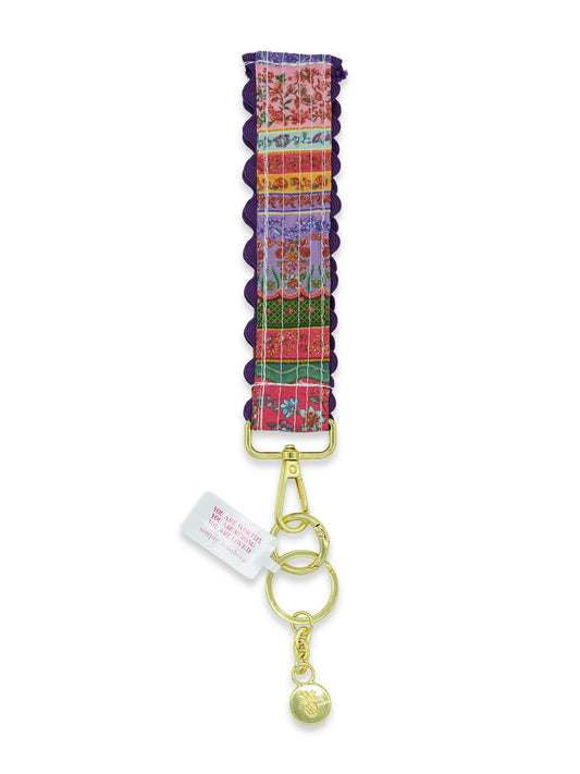 Ricrac Keyfob, Purple Multi Floral
