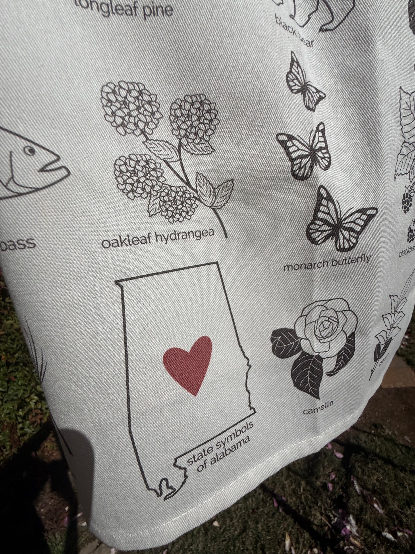 Hand Towel, Love My State, Alabama