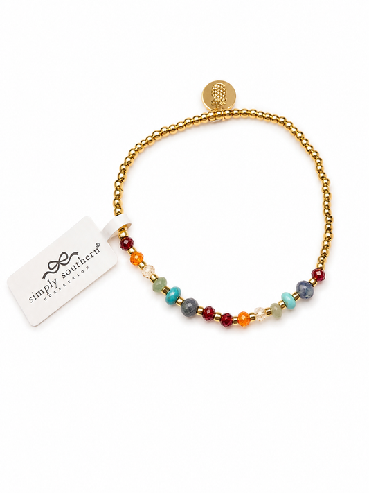 Multicolor Beaded Stretch Bracelet