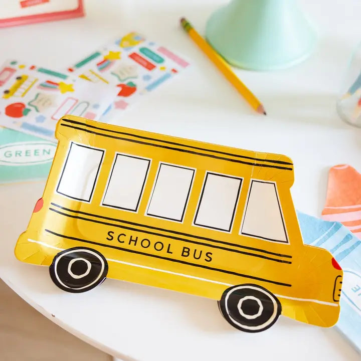 School Bus Shaped Plate