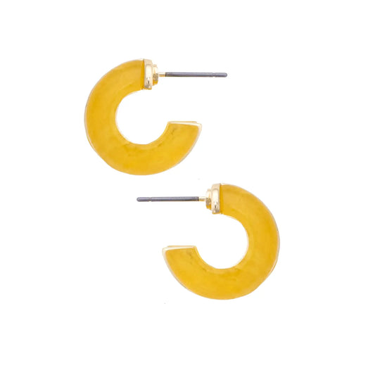 Dylan Double Hoop Earrings in Yellow