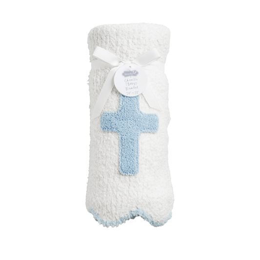 Blue Cross Chenille Blanket