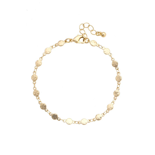 Shelby Delicate Disc Bracelet in Shiny Gold
