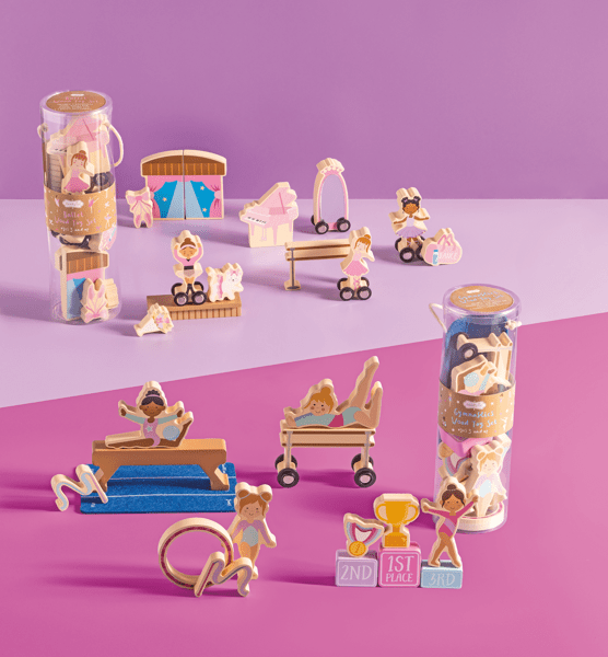 Gymnastics Wood Toy Set