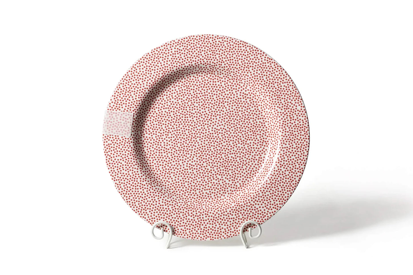 Red Small Dot Big Round Platter