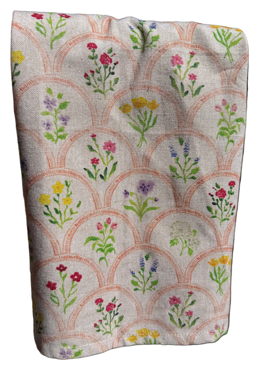 Scallop Chambray Floral Towel