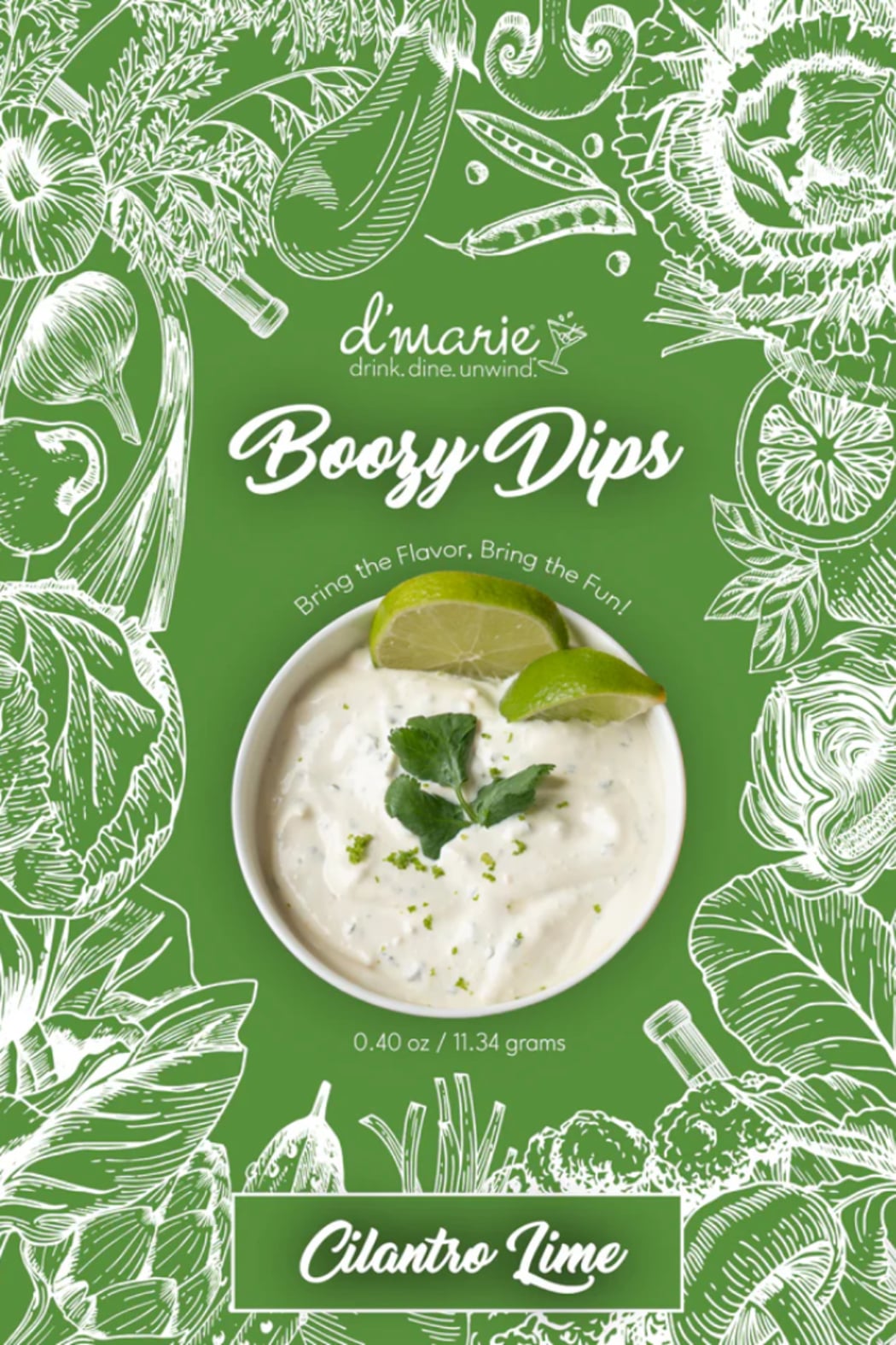 Boozy Dip Mix, Cilantro Lime