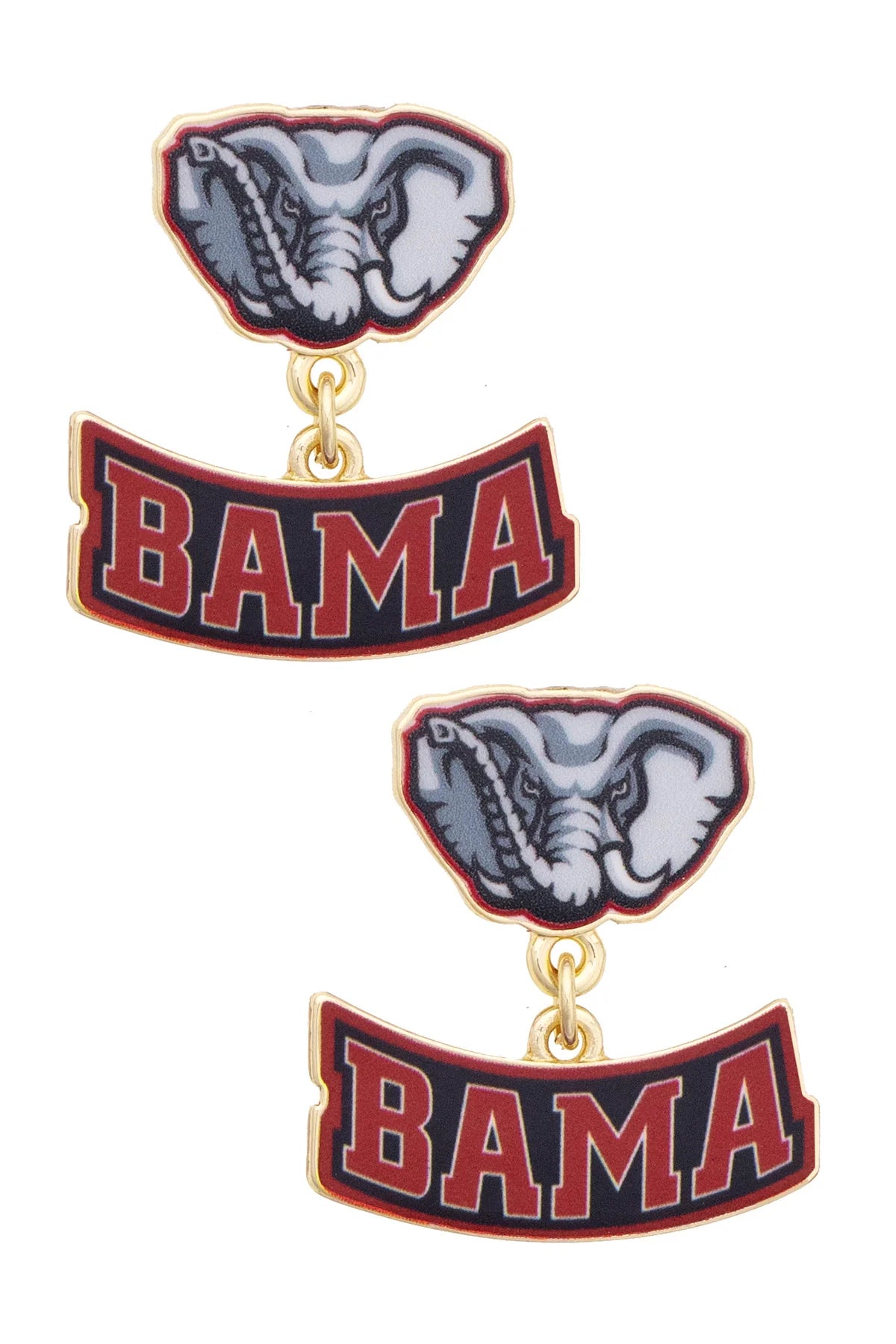 Alabama Crimson Tide Enamel Drop Earrings