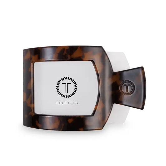 Tortoise Flat Square Hair Clip Large