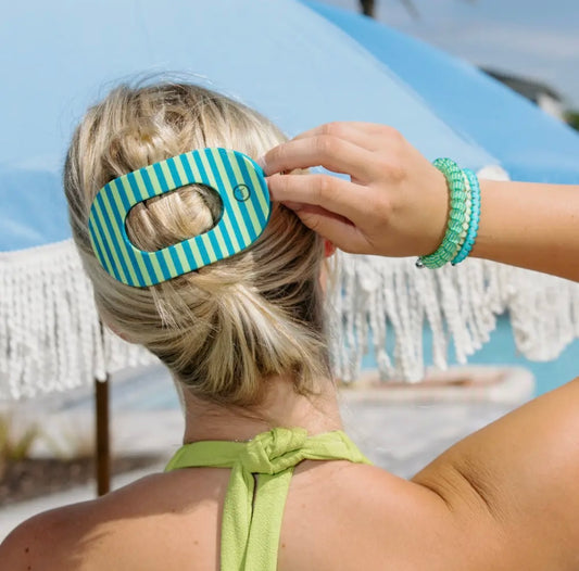 Cabana Cutie Flat Round Hair Clip Large