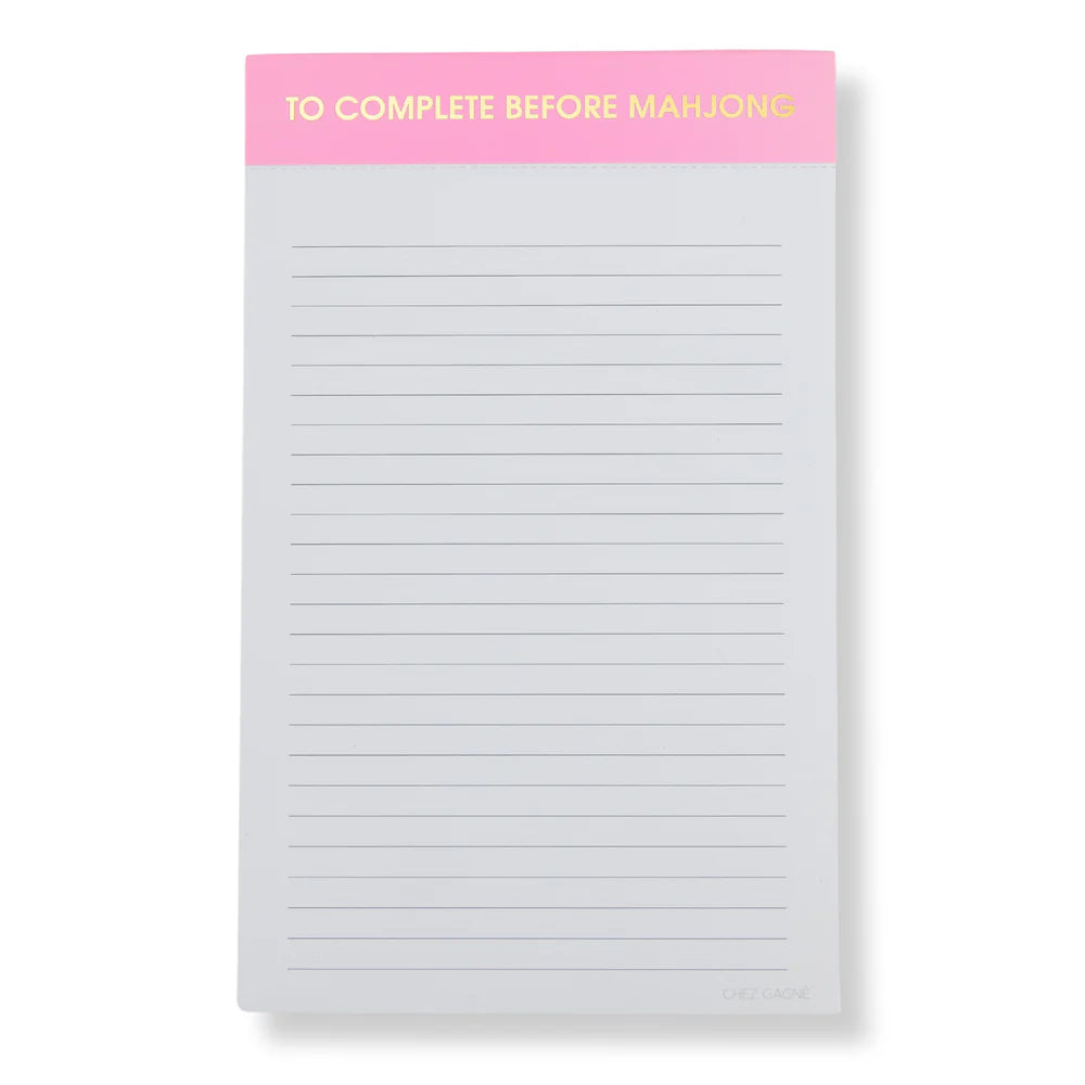 To Complete Before Mahjong Notepad