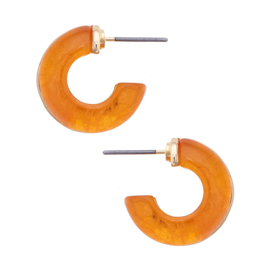 Dylan Double Hoop Earrings in Orange