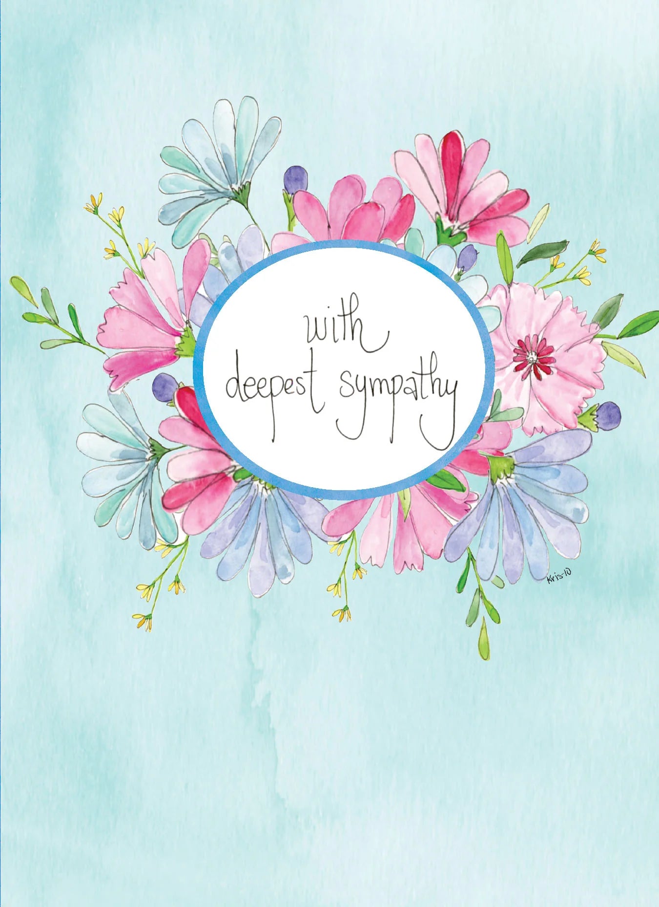 Card, With Deepest Sympathy Floral