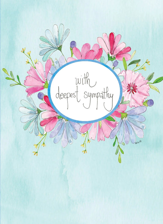 Card, With Deepest Sympathy Floral